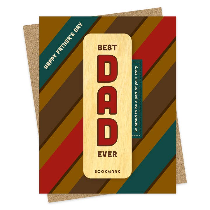 Dad Story Bookmark Father's Day Card for wholesale by Night Owl Paper Goods