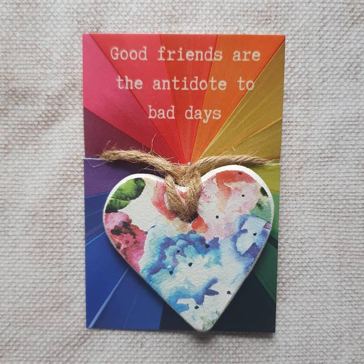 Goede Vrienden Sentiment Hart Zak Token (Groothandel) voor wholesale door Cornucopia Creative Studio