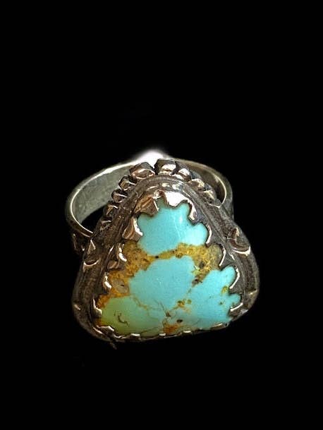 Anillo de plata de ley con turquesa real de Sonora hecho a mano | Artisan para venta al por mayor de Regul Silver