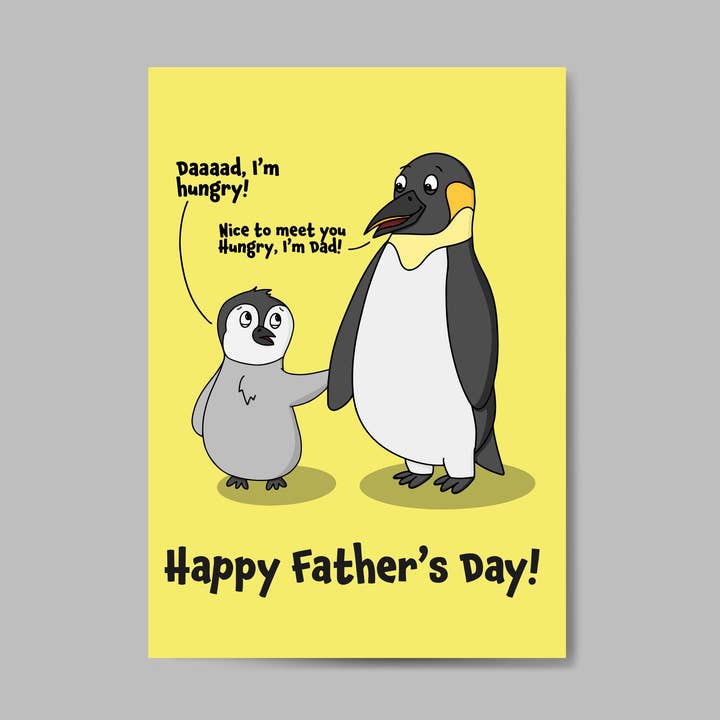 Penguin Vaderdag A5 kaart voor wholesale door BeckiLamby