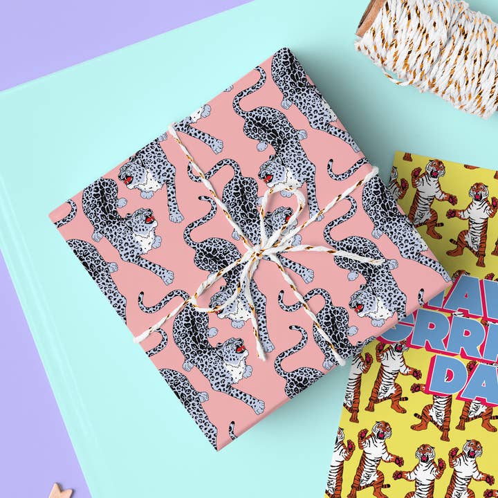 Leopard Gift Wrap Sheet | Wrapping Paper | Craft Paper for wholesale by Fawn & Thistle Ltd (US Duties Paid)