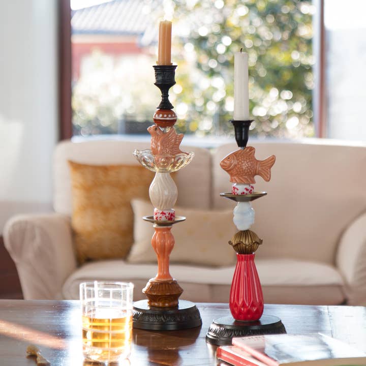 Miho Unexpected Things – wholesale Candle holder – Miho - Artisan-crafted candlestick - Coral Reef