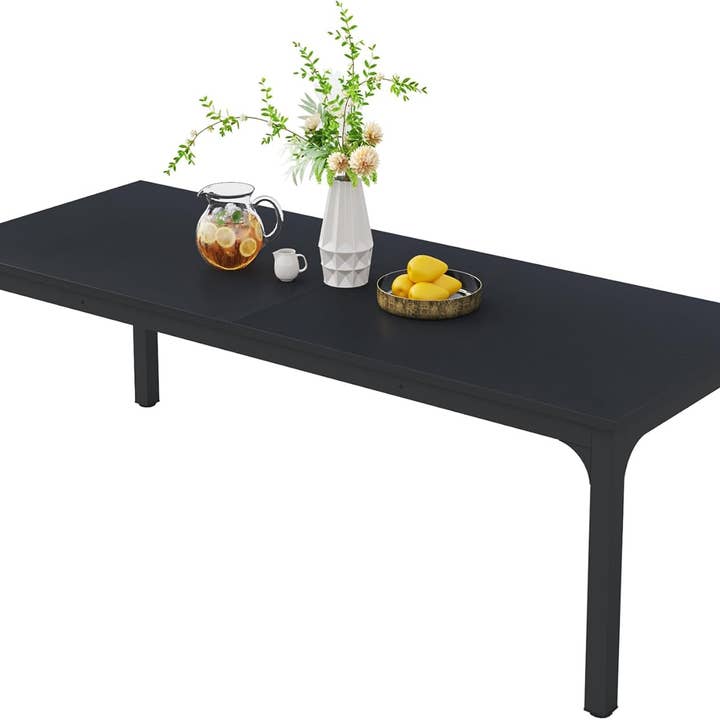 Black 78 Inch Rectangle Dining Table For 6 To 8 People for wholesale on Faire5