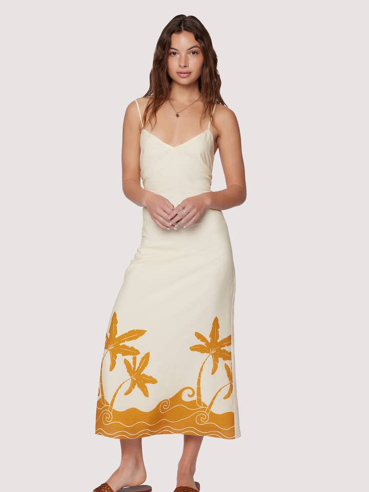 Vestido Sefina Maxi - Roupa de Resort Mistura de Tencel por atacado de Lost + Wander