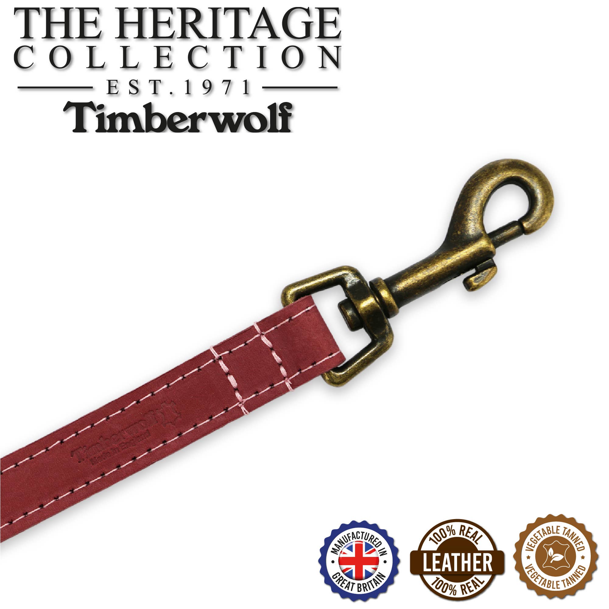 Ancol Pet Products Ltd - Wholesale Hondenriem - Hond - Timberwolf Heritage leren riem - 5 kleuren - 60 cm x 19 mm8