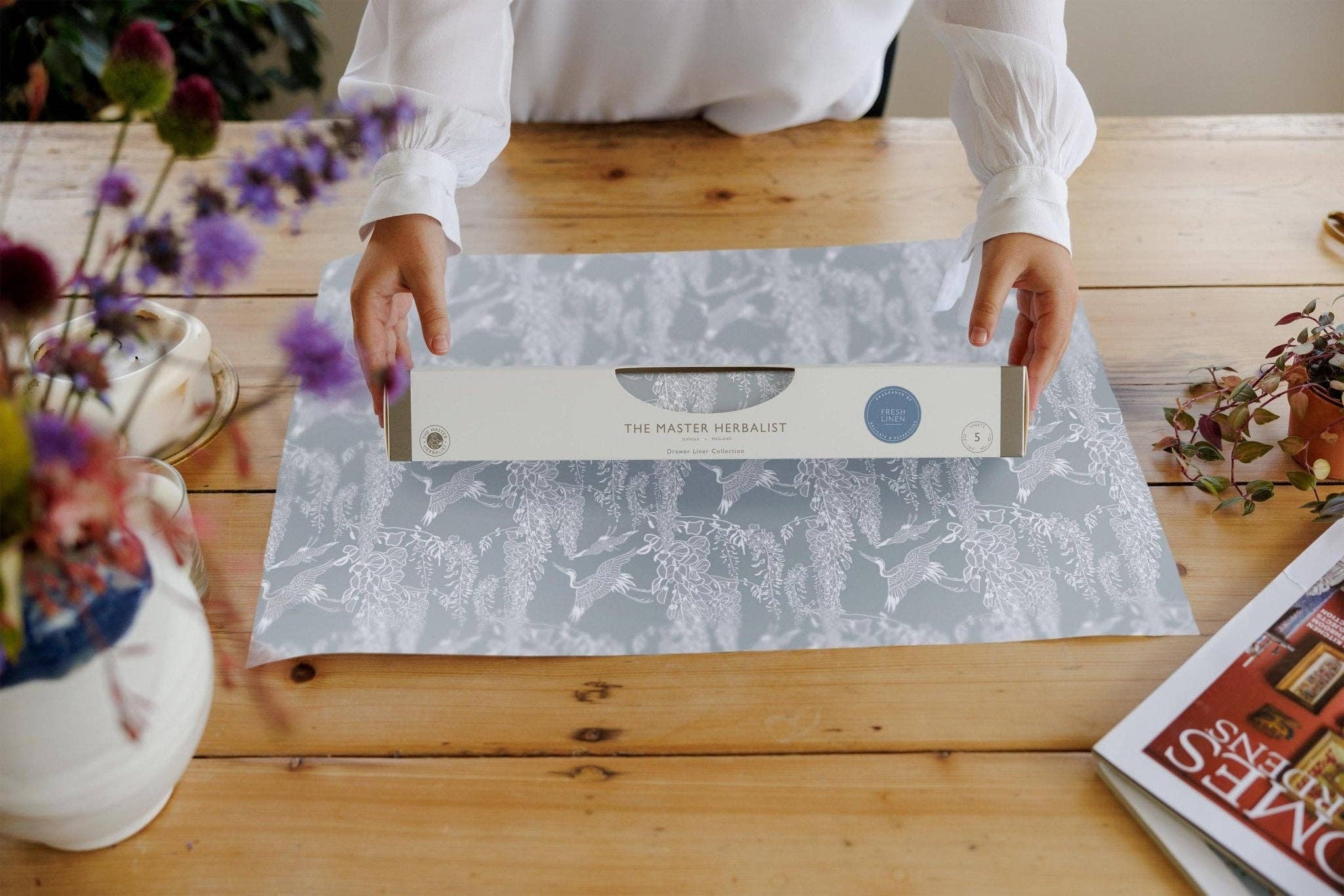 The Master Herbalist - Wholesale Drawer Liner - HERON | Scented Drawer Liners in 3 Fragrances.2