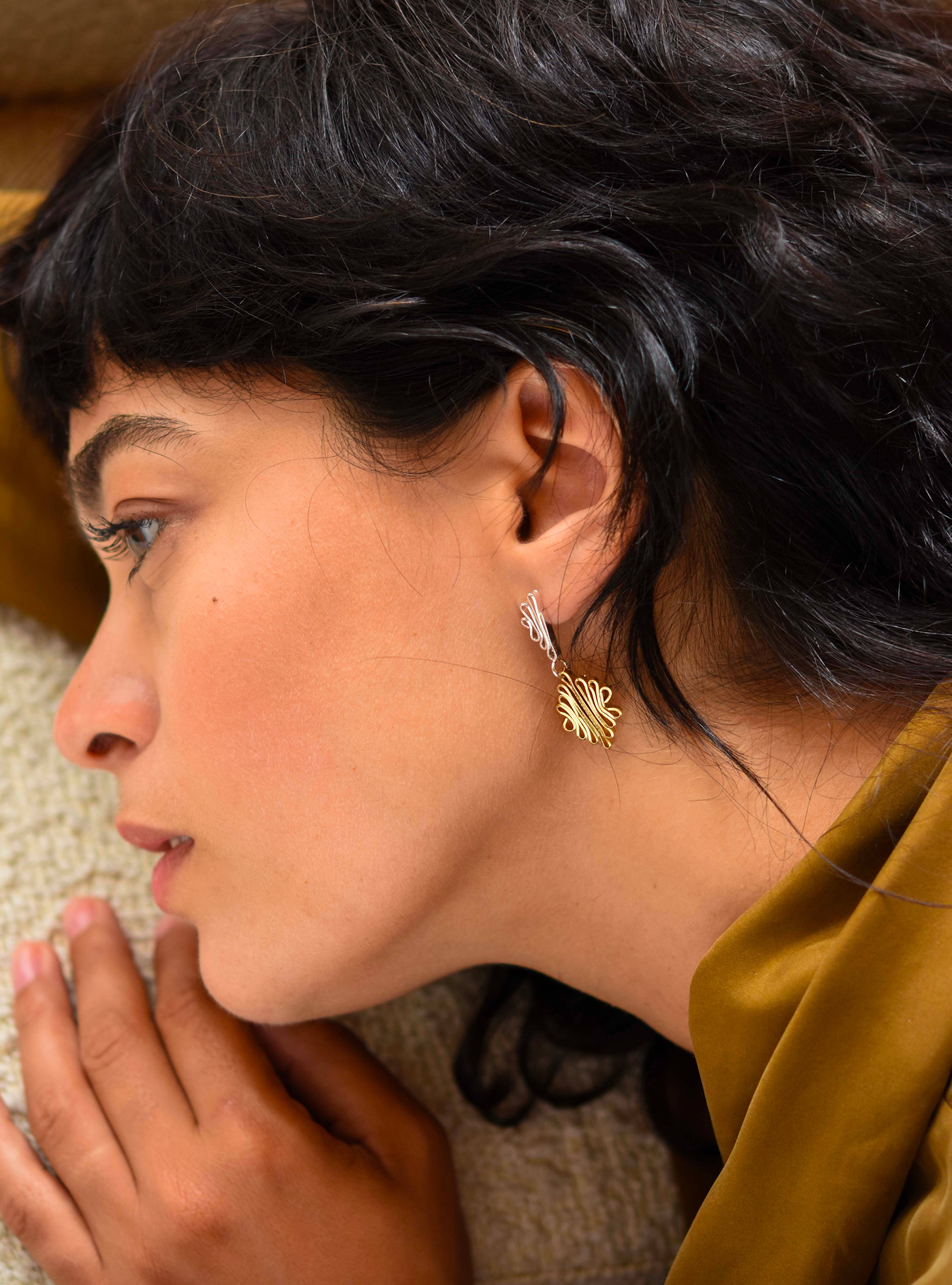 Judith Benita - Wholesale Dangle Earrings - Dalva two-tone earrings2