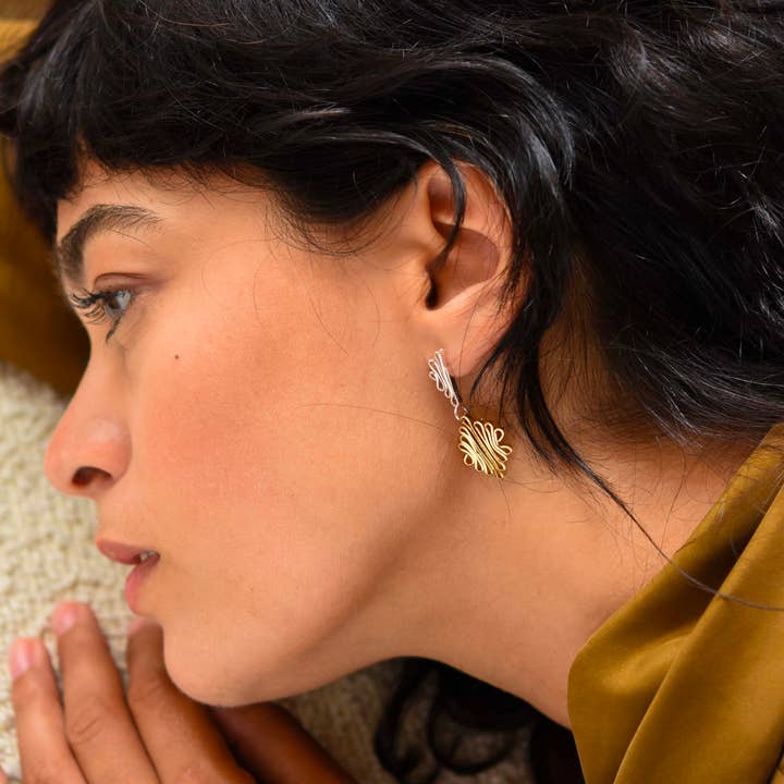 Judith Benita - Wholesale Dangle Earrings - Dalva two-tone earrings2