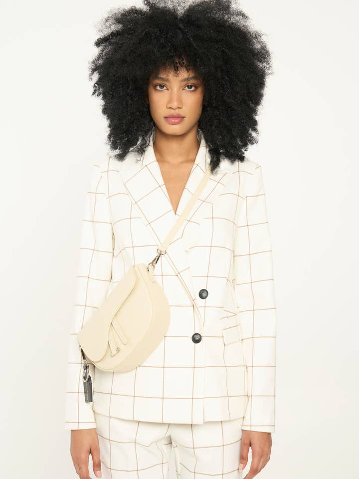 Romina elegant dobbeltbrystet flanelblazer for engroshandel hos Vicario Cinque