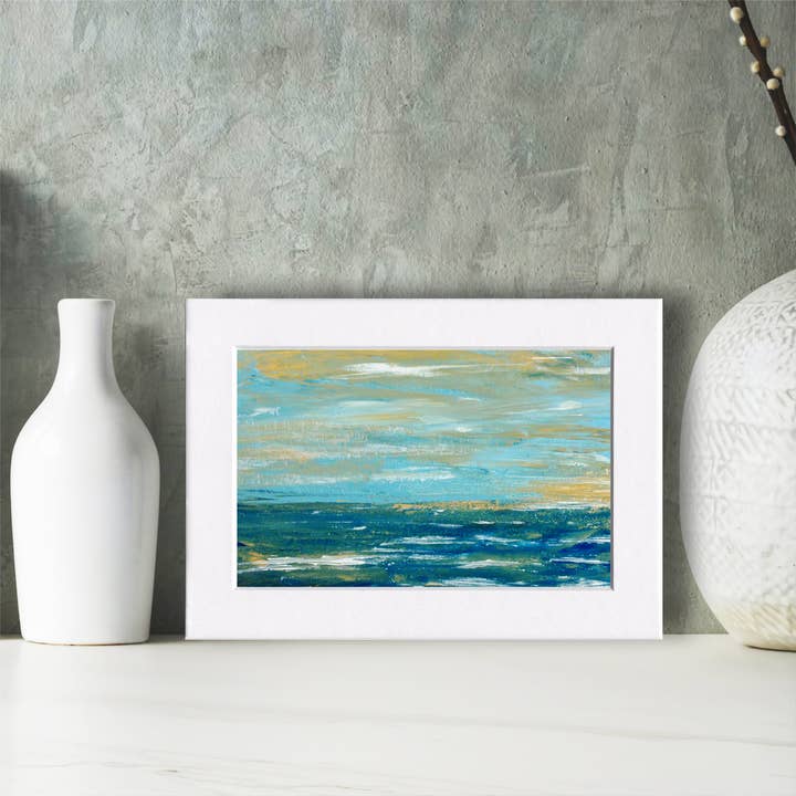 Fine Art For Small Spaces - Wholesale Art Print - Lake Erie Sunset Waterscape Landscape Nature Art Mini Print