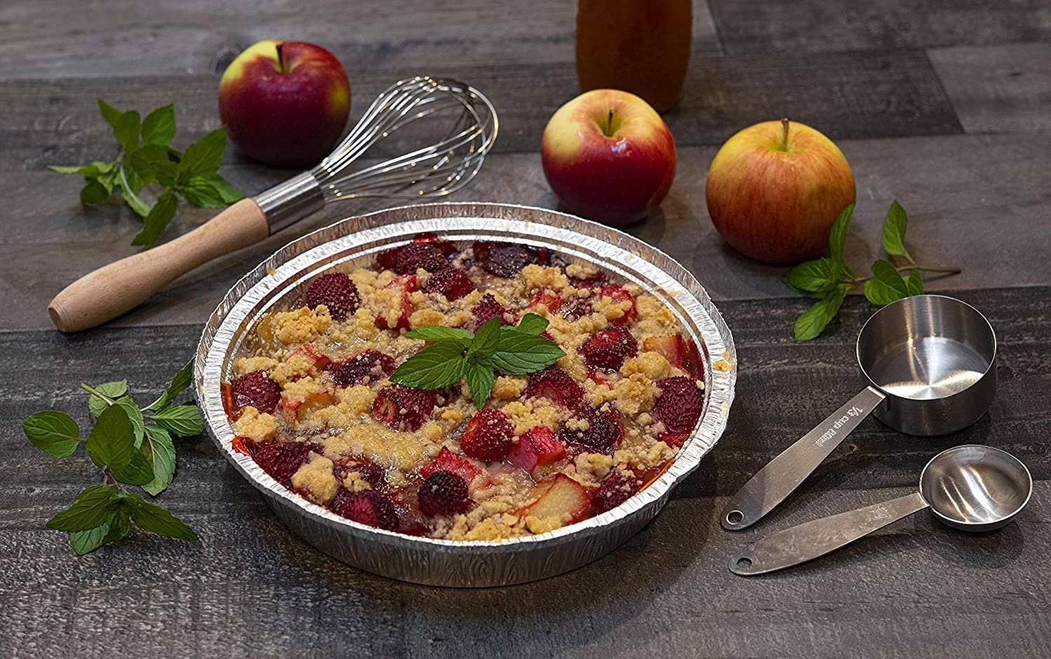 singleware - Vendita all'ingrosso Pirofile - Teglie rotonde NYHI in alluminio da 9 pollici | Padelle usa e getta in lamina di latta con coperchi in plastica trasparente | Contenitore per alimenti resistente, adatto per congelatore e forno | confezione da 303