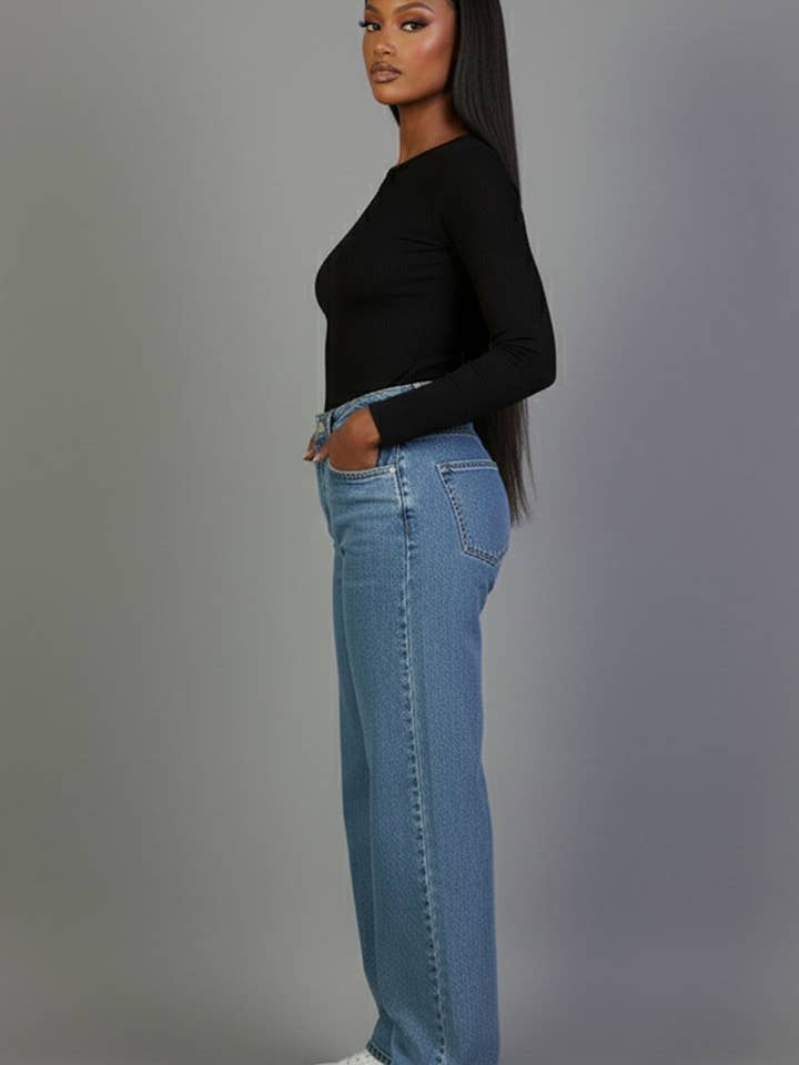 CAPELLA APPAREL - Wholesale Knit Top - Women's - Ribbed Round Neck Long Sleeve Top1