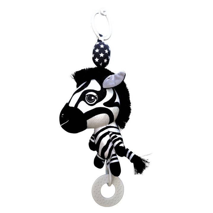 Ziggy the Zebra – High Contrast Sensory Hanging Toy (PREORDER) for wholesale by Young Wonderer