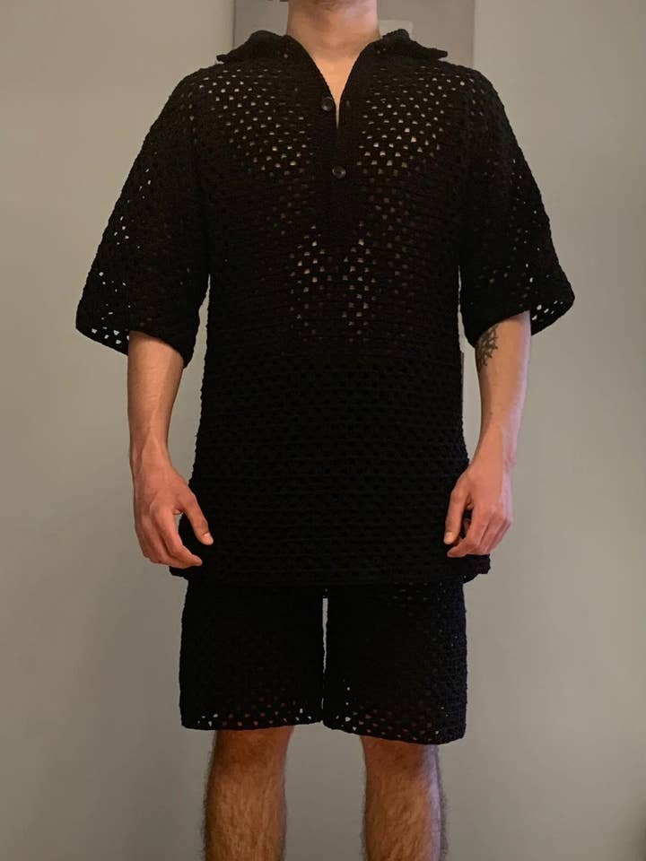Men's Handknit Shirt and Short for wholesale by SmyrnaCollective