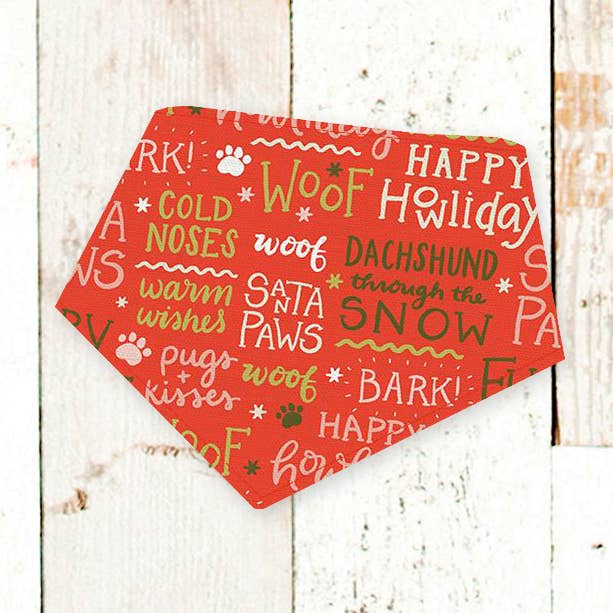 BibbyBubby - Wholesale Pet Bandana - Dog - Santa Paws Dog Bandana (Holiday, Xmas, Christmas)0