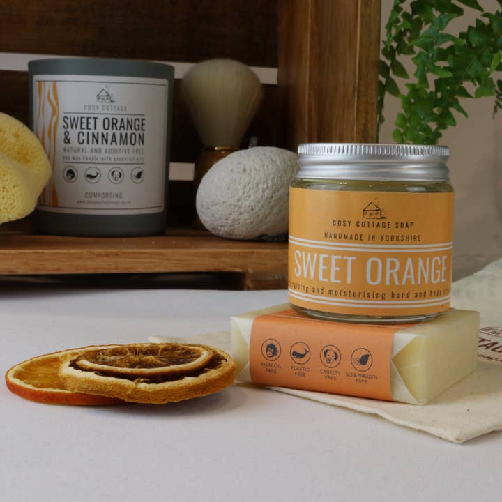 Sweet Orange Soap & Cream Set for wholesale by Cosy Cottage Soap