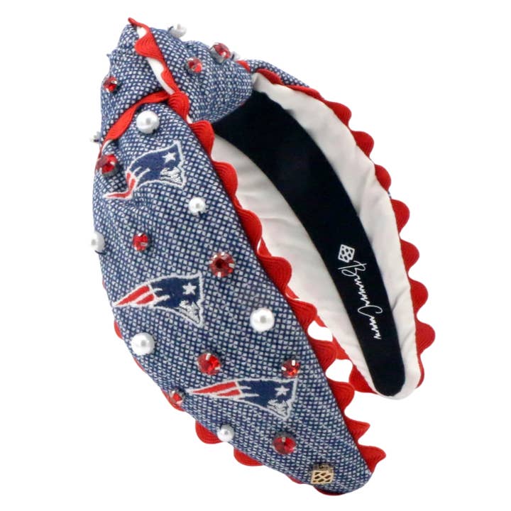 New England Patriots Adult Cross Stitch Headband for wholesale by Brianna Cannon