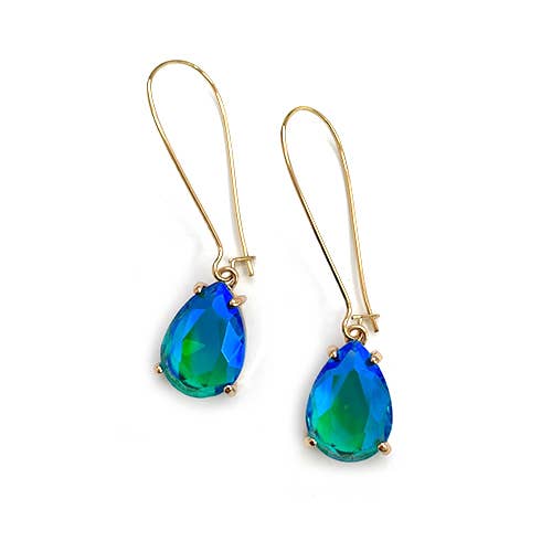 StarryNYC - Wholesale Dangle Earrings - Teardrop Glass Bead 14mm x 18mm w/ Kidney Wire Earrings8