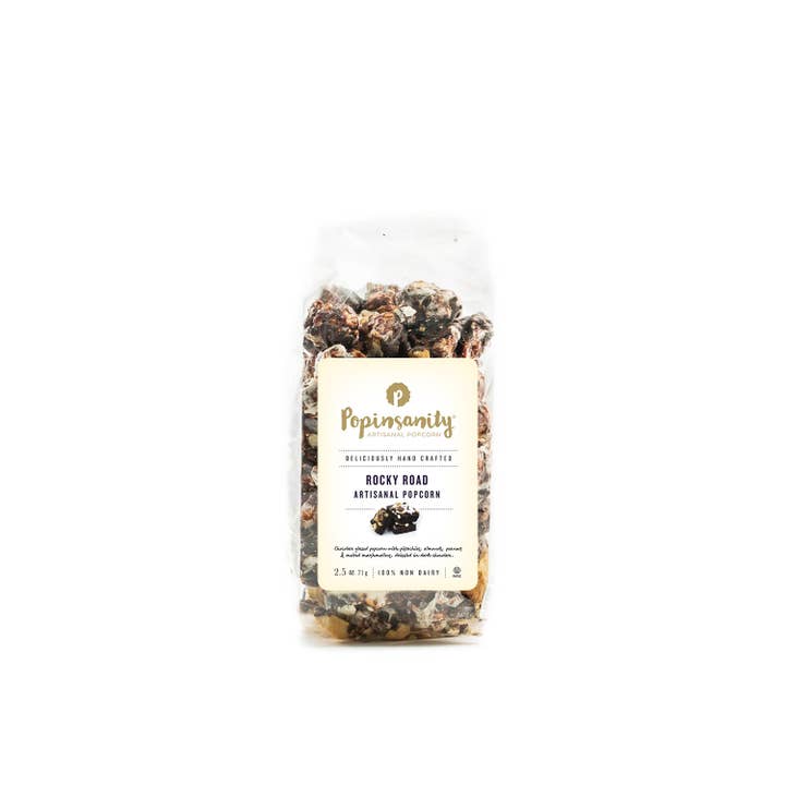 Popinsanity Popcorn & Confections - Wholesale Popcorn - Rocky Road Gourmet Popcorn Snack 🎁 Party Favor 🍿 Small Bag1