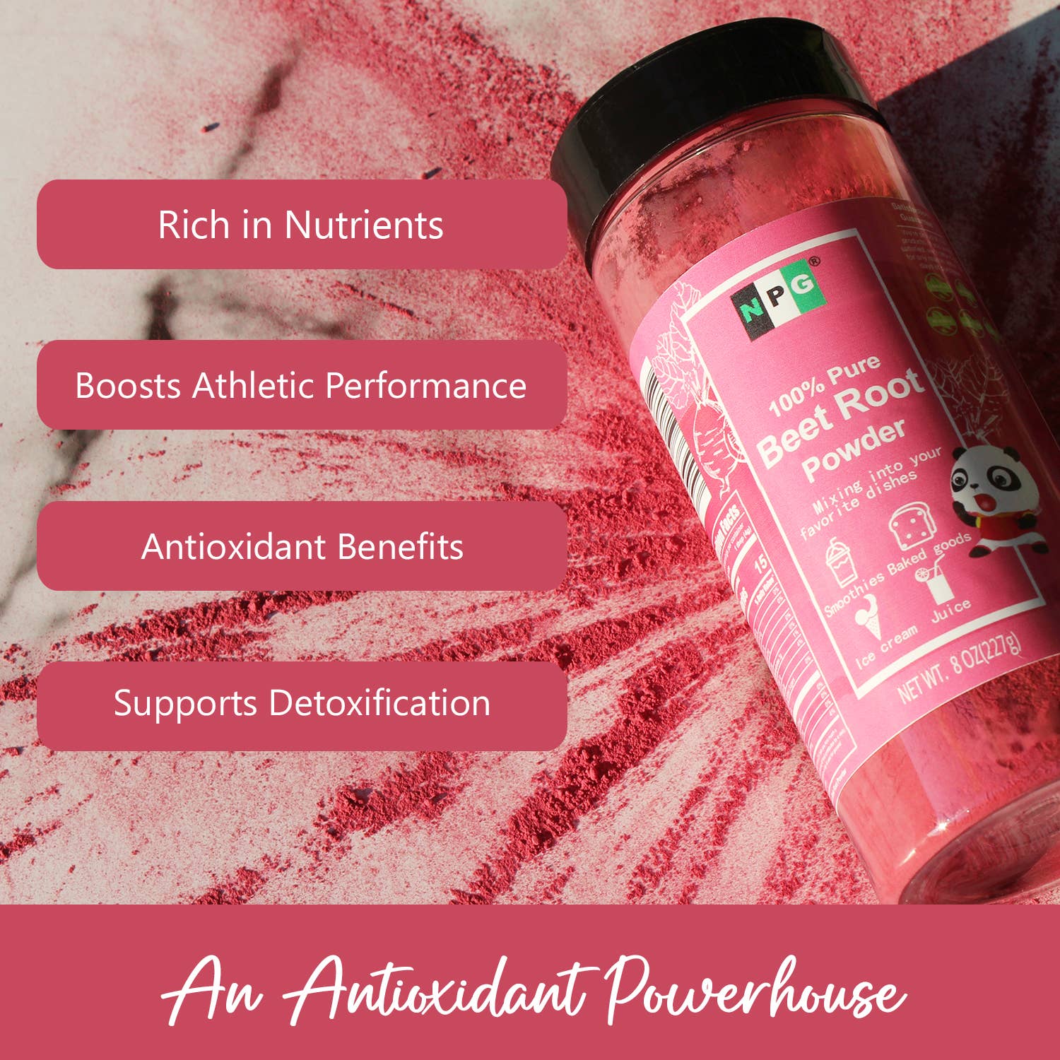 Natural Plus Green – wholesale Protein/superfood powder – NPG Beet Root Powder 8 Oz3