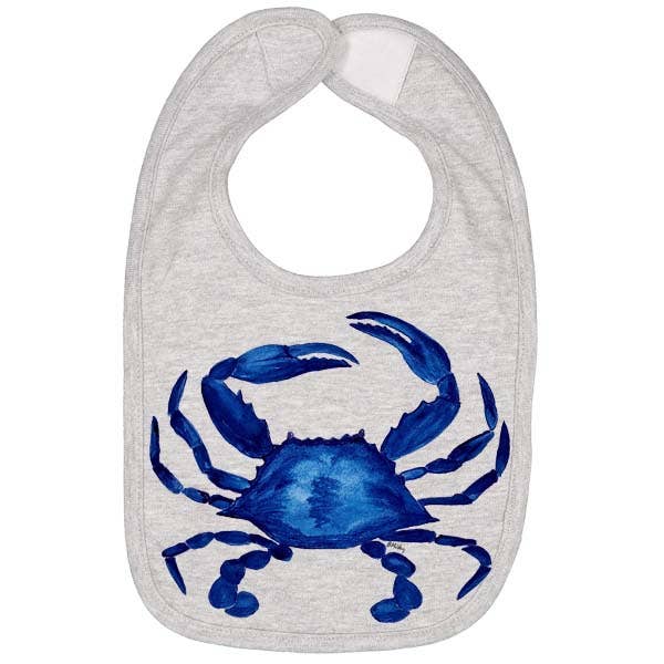 B McVan Designs - Wholesale Bib - Baby - Navy Blue Crab Baby Bib - 4 Color Options
