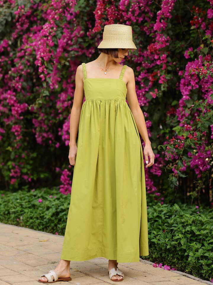 Laguna Sun Dress Sweet Lime for wholesale by Maison Marigold