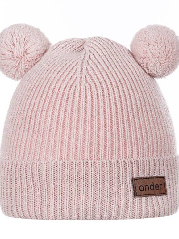 Gorro de punto Teddy de lana Merino 100% con pompón, hecho en PL para venta al por mayor de Ander