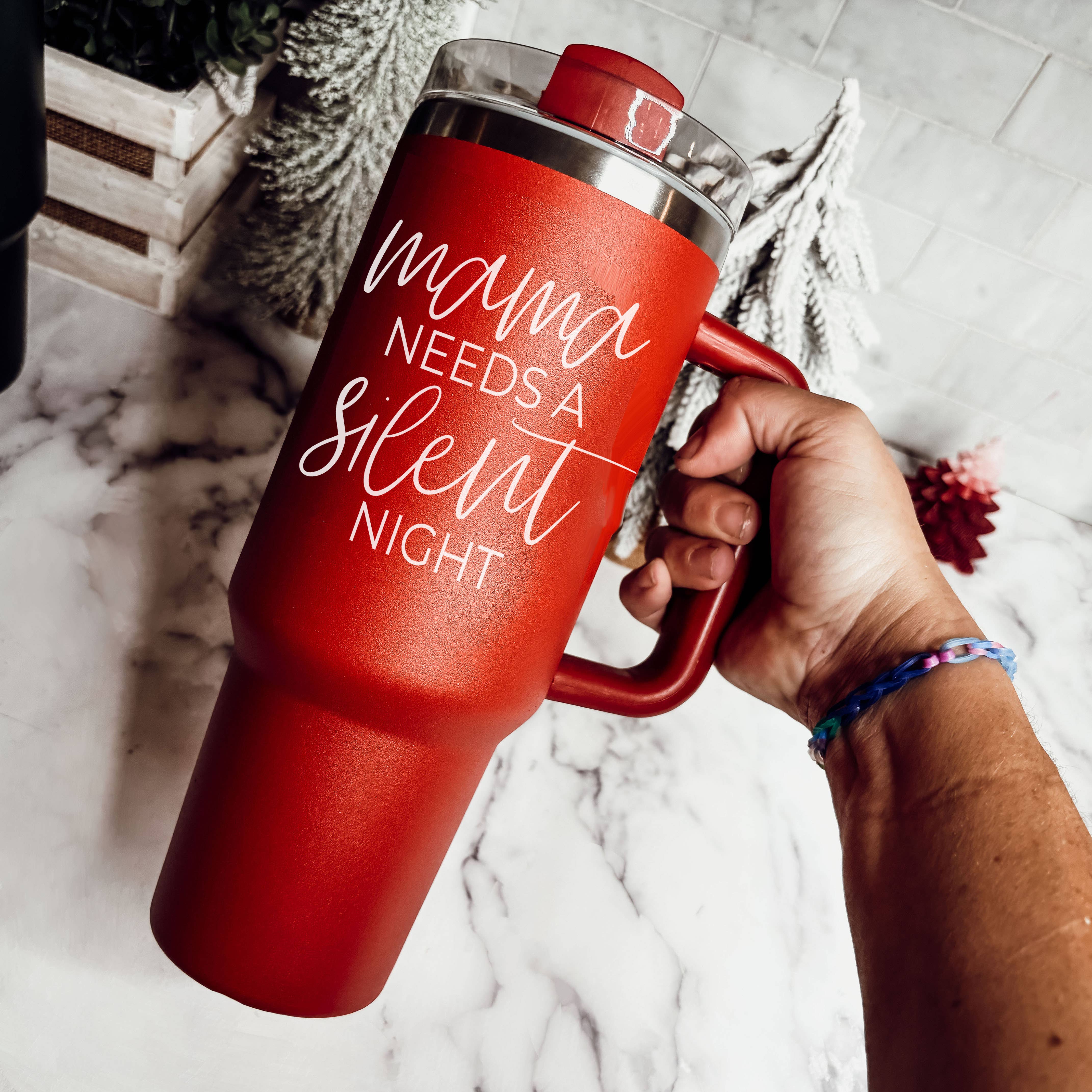 Gia Roma - Wholesale Insulated Mug/Tumbler - Funny Christmas Coffee Mugs, Red Holiday Tumblers With Straw58