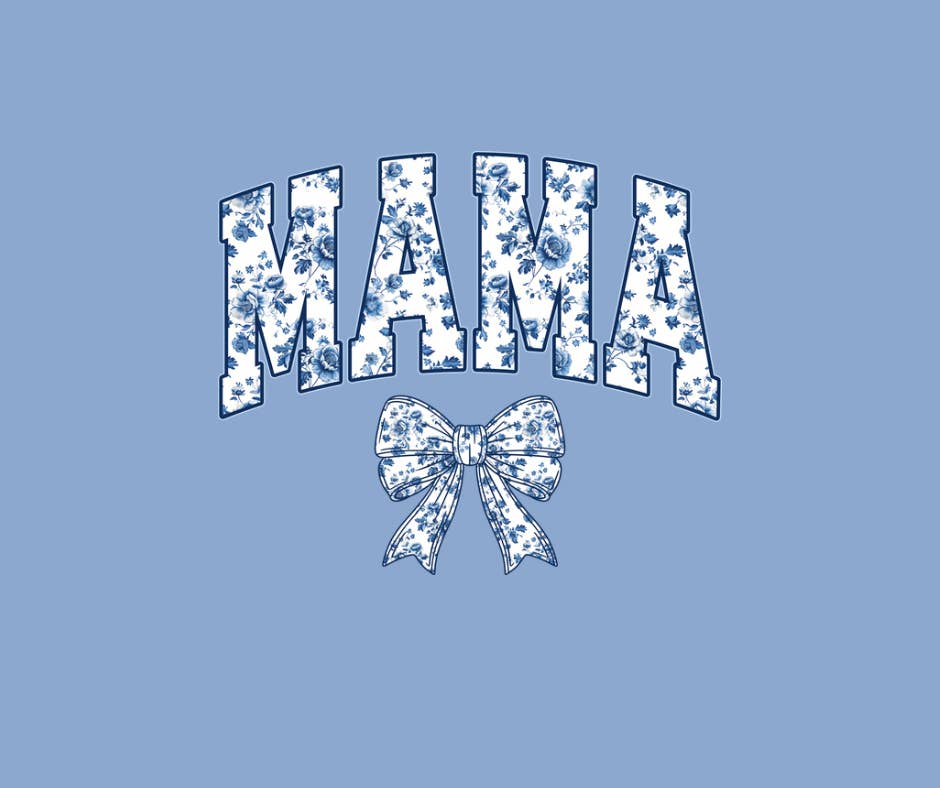 LA Koozie Company - Wholesale Drink Huggers & Koozies - *MAMA-BLUE JACOBEAN (TALL ONLY)