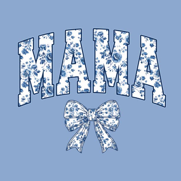 LA Koozie Company - Wholesale Drink Huggers & Koozies - *MAMA-BLUE JACOBEAN (TALL ONLY)0