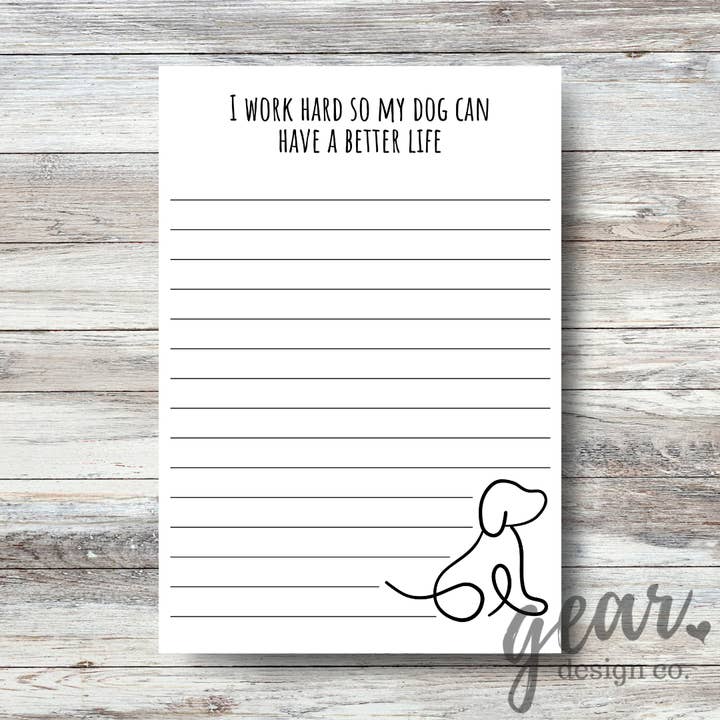 Hundelinjeret notesblok for engroshandel hos Gearhart Design Co.