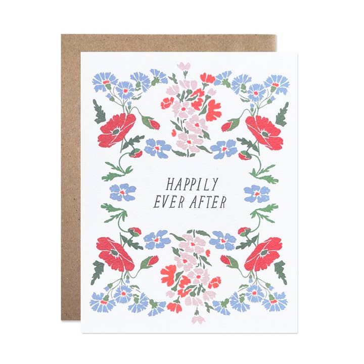 Happily Ever After Cornflower and Poppy for wholesale by Hartland Cards