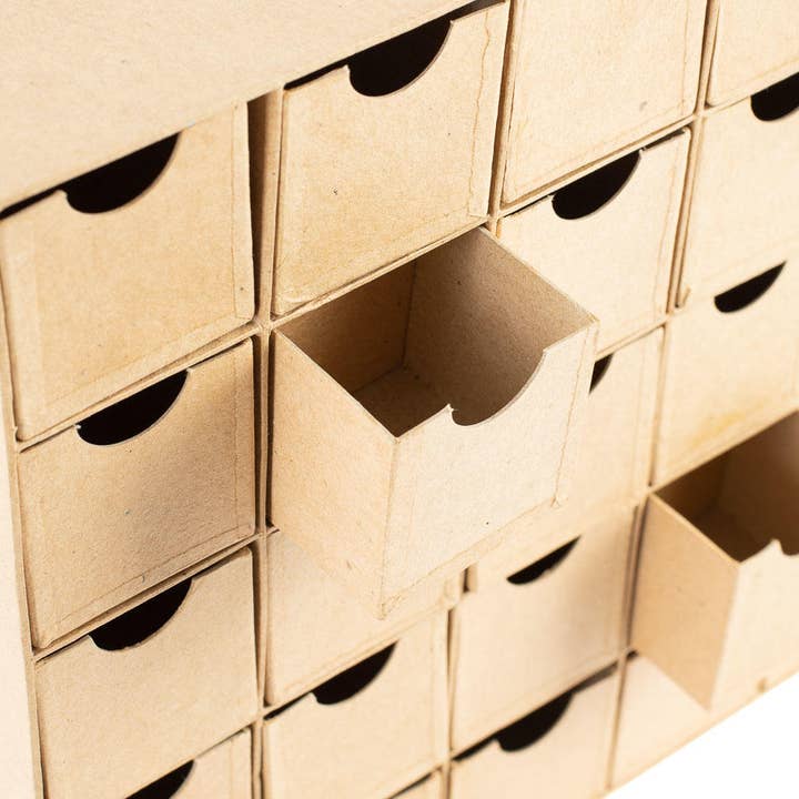 Factory Direct Craft - Wholesale Advent Calendar - Paper Mache Advent Countdown Box - 11-1/8" W x 11-1/8" H1