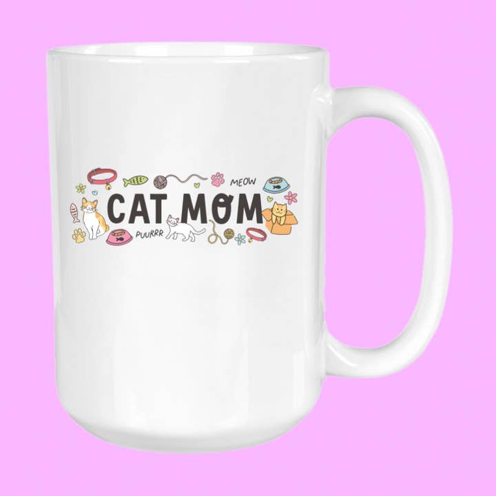 Cat Mom, Pet Mom, Coffee Mug for wholesale by GirlySips