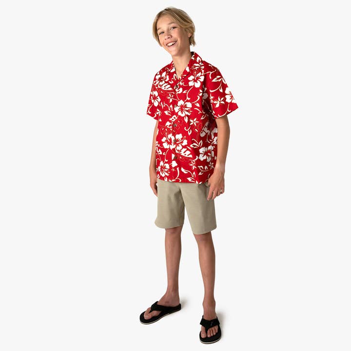 Classic Hibiscus Boys Aloha Shirt for wholesale by Hilo Hattie