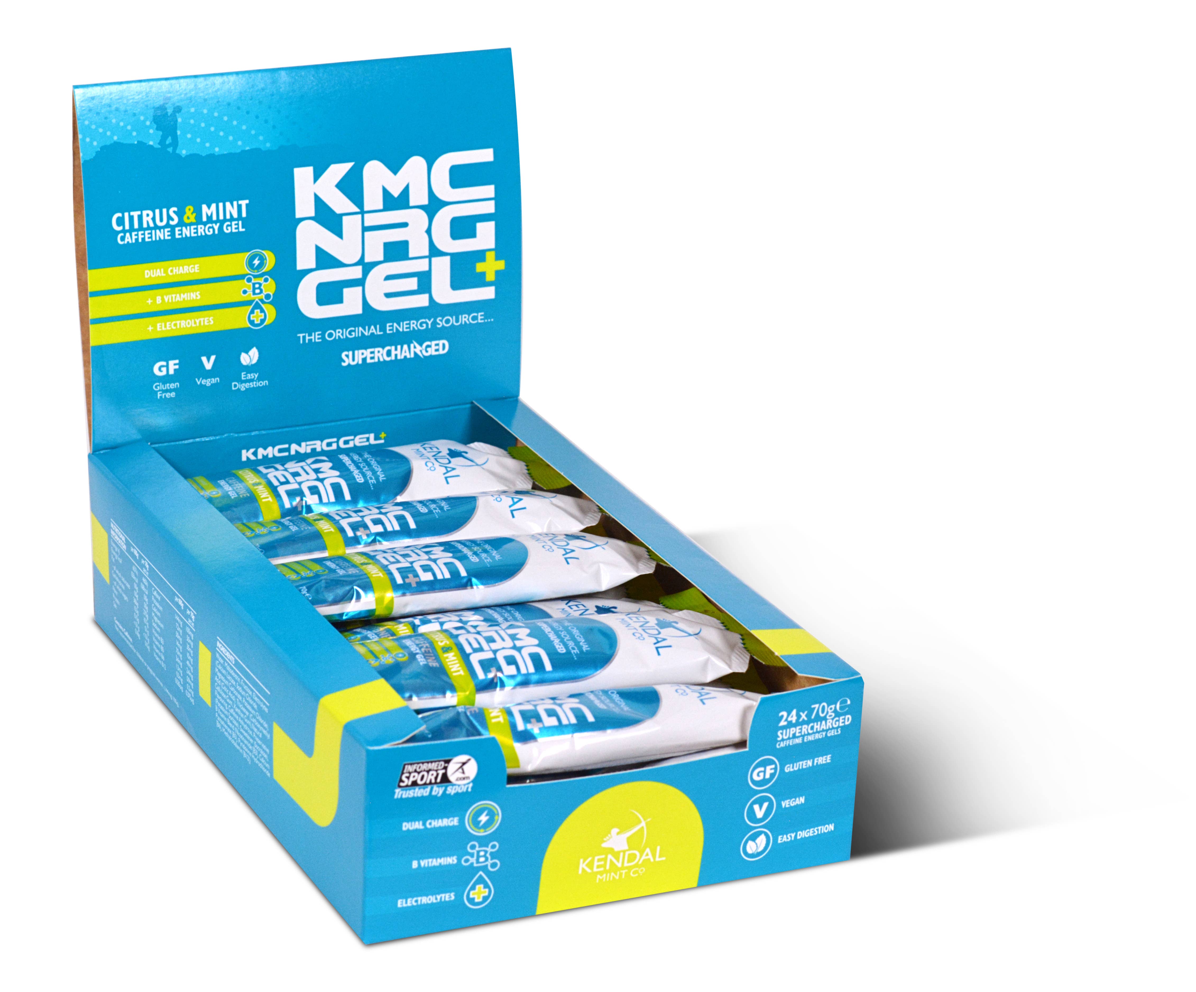 Kendal Mint Co® - Wholesale Sports/Energy Drink - KMC NRG GEL+ Citrus & Mint Caffeine Energy Gel 70g8