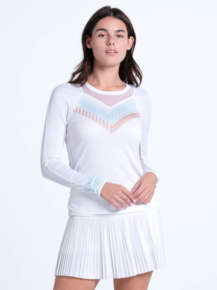 Women's Rib Long Sleeve - White for wholesale by Lucky In Love