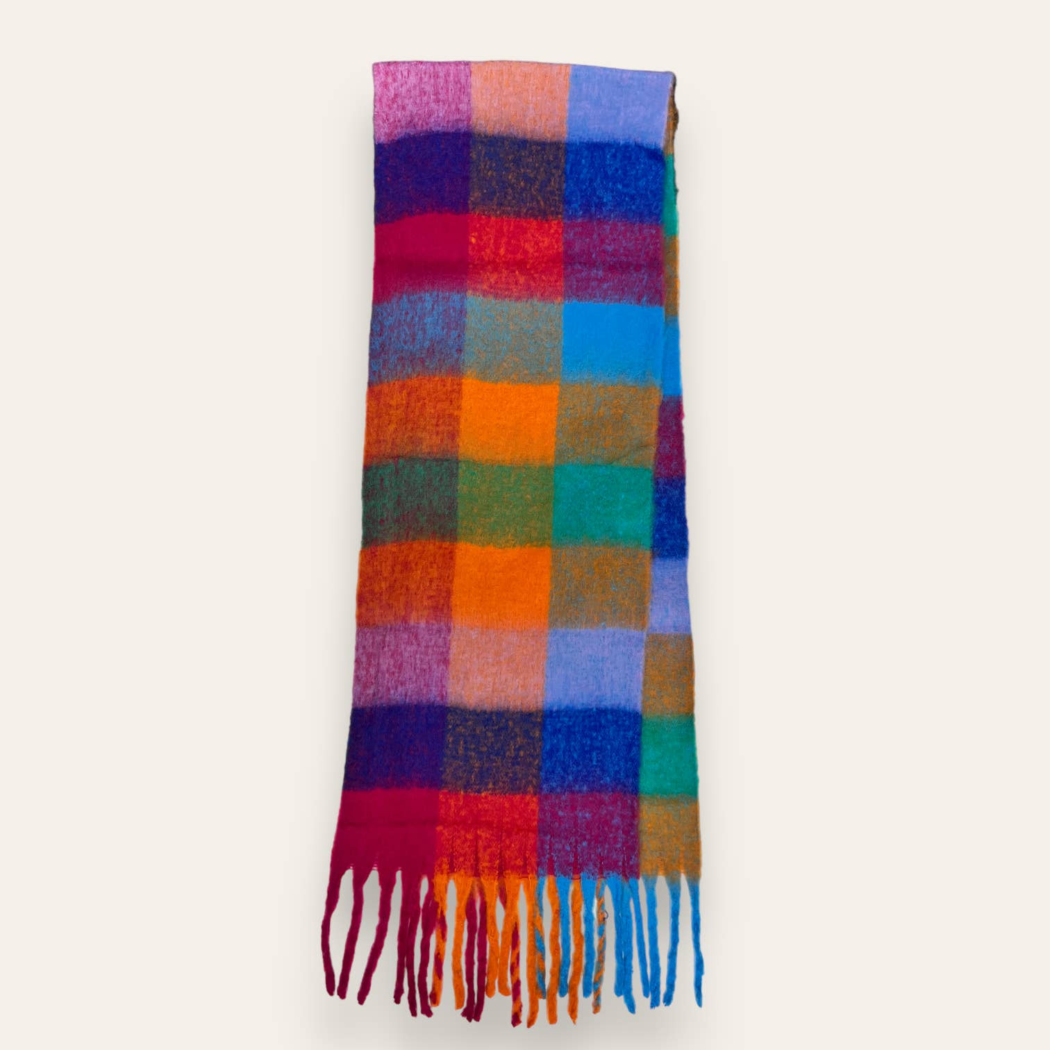 London Scarves - Vendita all'ingrosso Sciarpa - Donna - Sciarpa in morbido tessuto a quadri, 16 colori, rifinita con nappine48