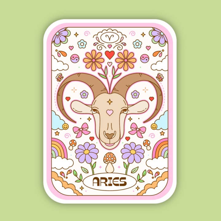 Ram, dierenriem, tarotkaartsticker voor wholesale door Sage and Virgo