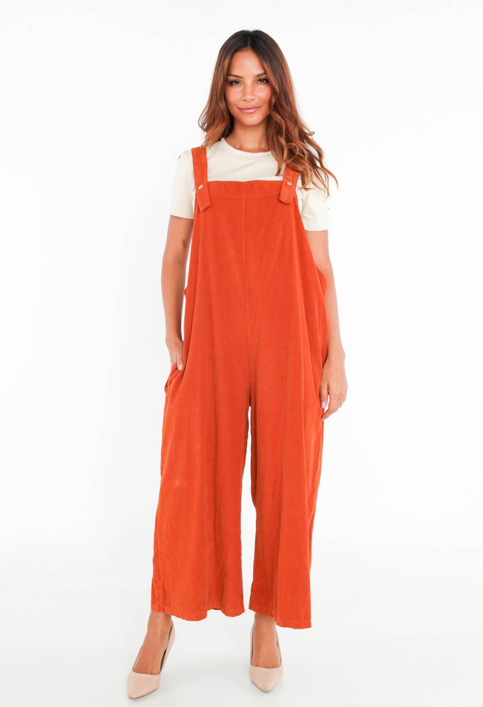 Happy look - Wholesale Overalls - Women's - Women's Corduroy Overalls – Casual Style13