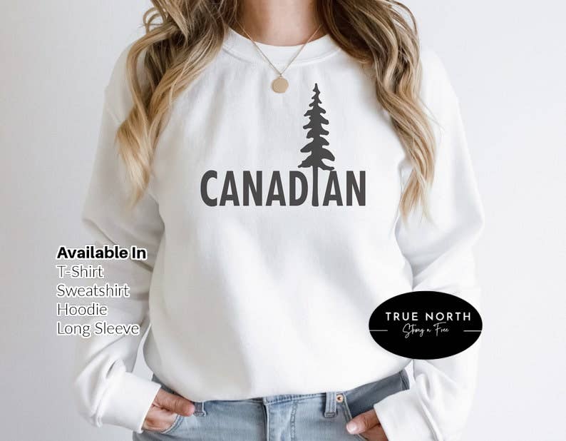 STRONG N FREE CDN – Engroshandel T-shirt med print - Dame – Canadian T-shirt, Canada Shirt, Happy Canada Day, Canada1