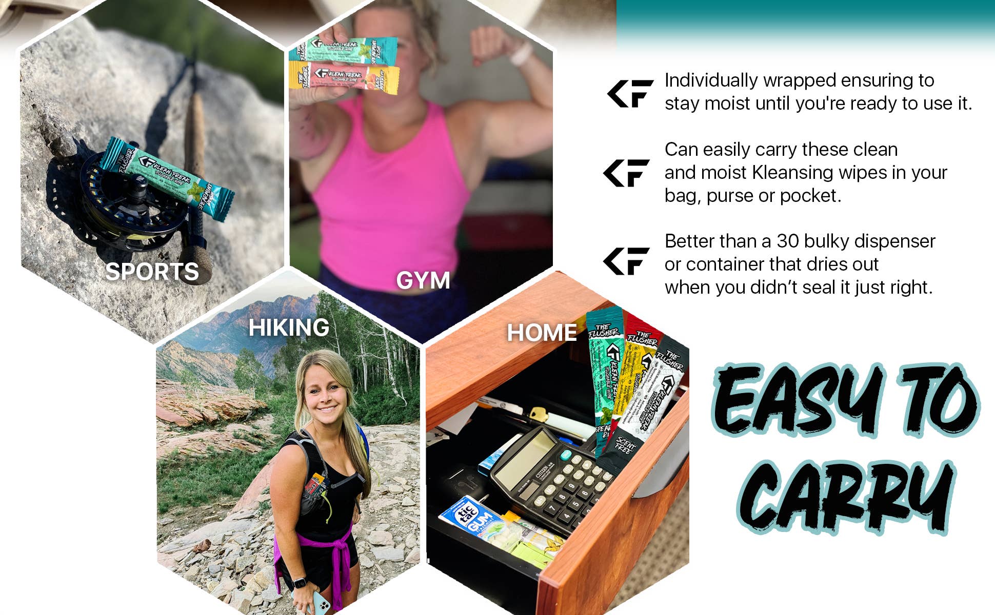 Klean Freak - Wholesale Face & Body Wipes - Klean Freak Flusher 20 Pack 2