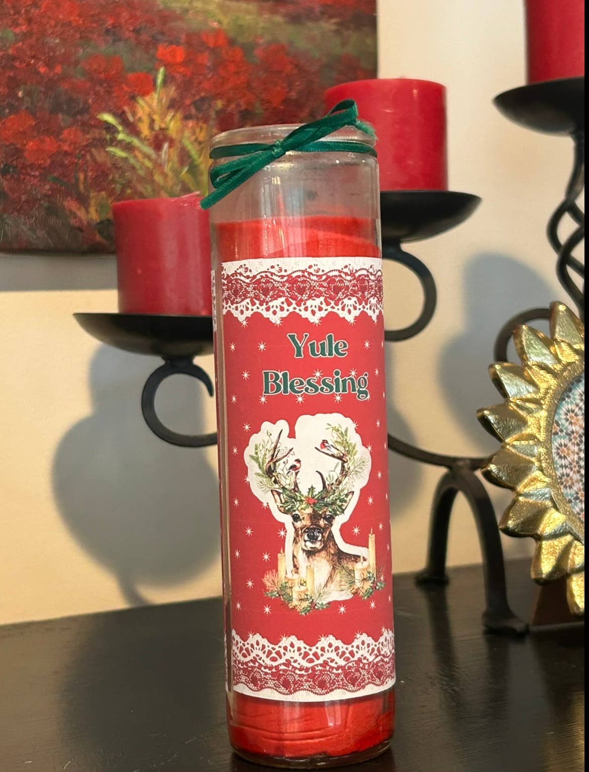 Envision Crystal - Wholesale Jar/Filled Candle - Yule Classic Christmas 7 Day Candle Scented - Witchy Spell3