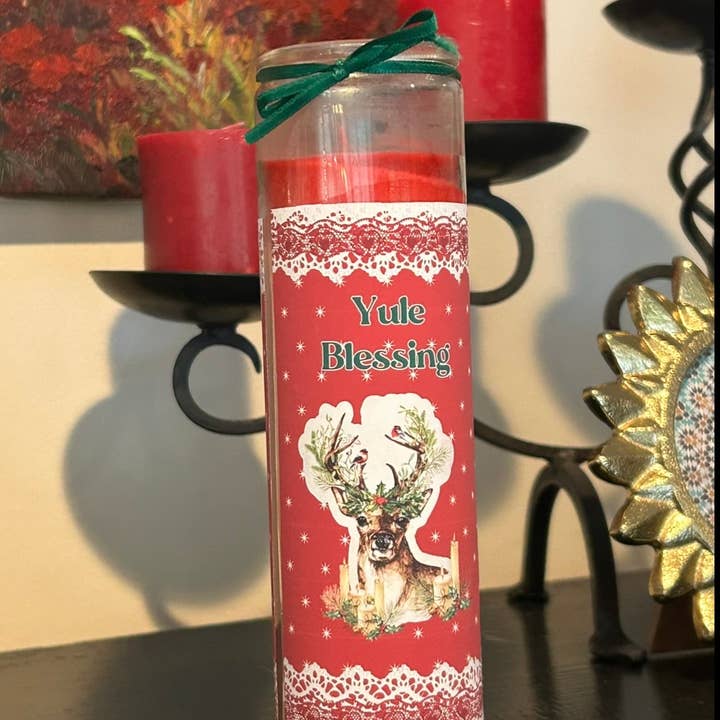 Envision Crystal - Wholesale Jar/Filled Candle - Yule Classic Christmas 7 Day Candle Scented - Witchy Spell3