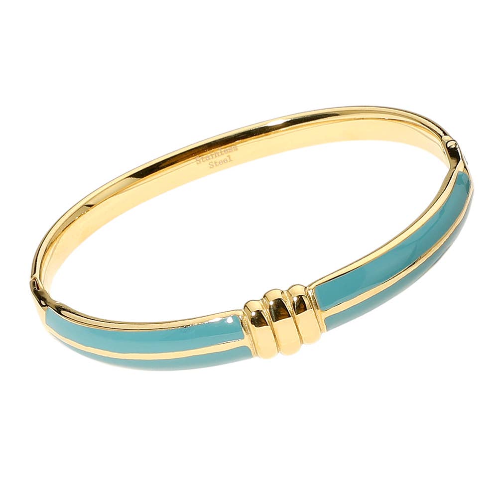 Sensibling Corp. - Wholesale Bangle Bracelet - Stainless Steel Enamel Hinged Bangle Bracelet6