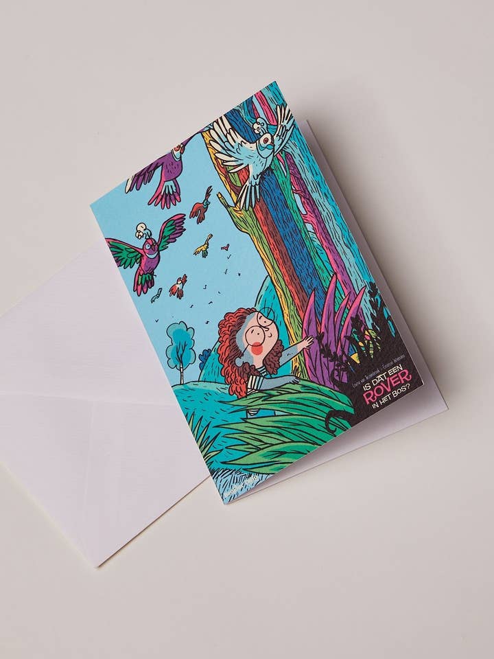 Biglietto pieghevole 'Is Dat Een Rover In Het Bos?' con busta per la vendita all'ingrosso da parte di BonjourTatin