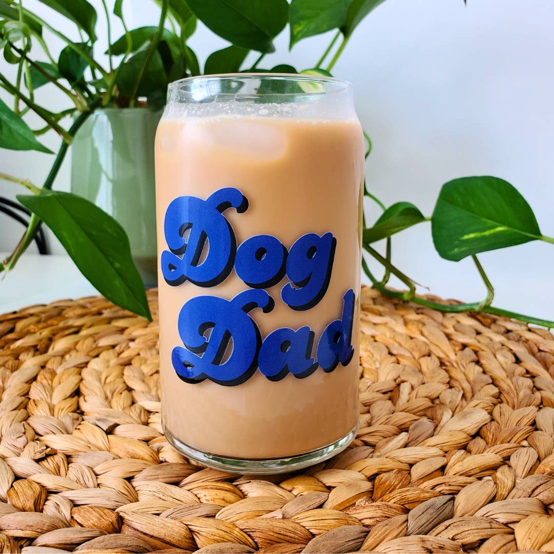 Charlie & the Hound - Wholesale Drinking Glass/Cup - Dog Dad 16 oz. Beer Can Glass