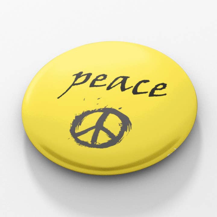 Peace 1.5 inch button for wholesale by Cube Monkey Designs