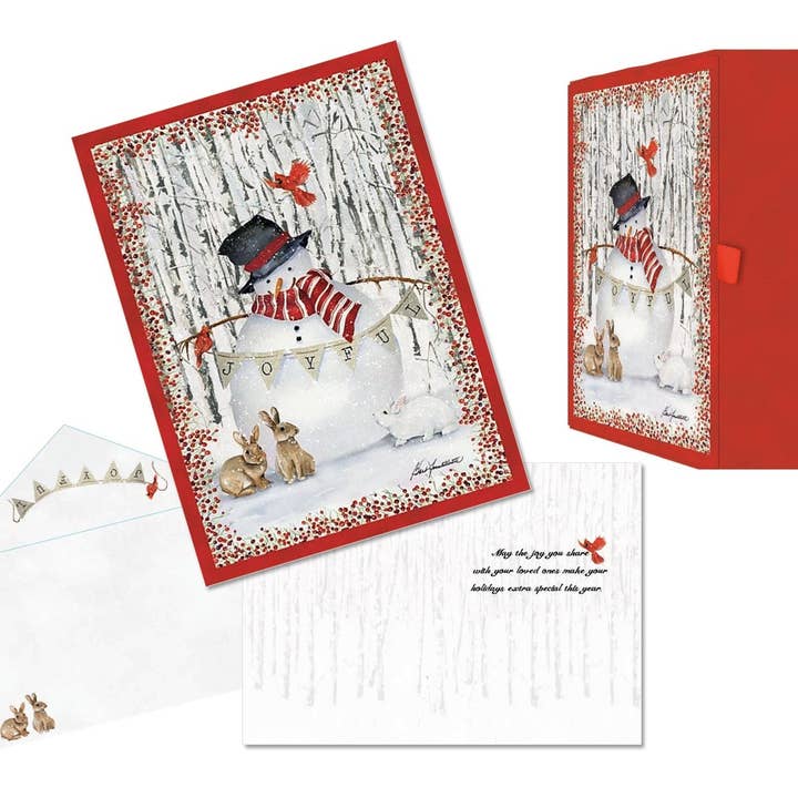 Joyful Snowman - Glitzerndes Andenken #87150 für den Großhandel von Lux Press Group | LPG Greetings