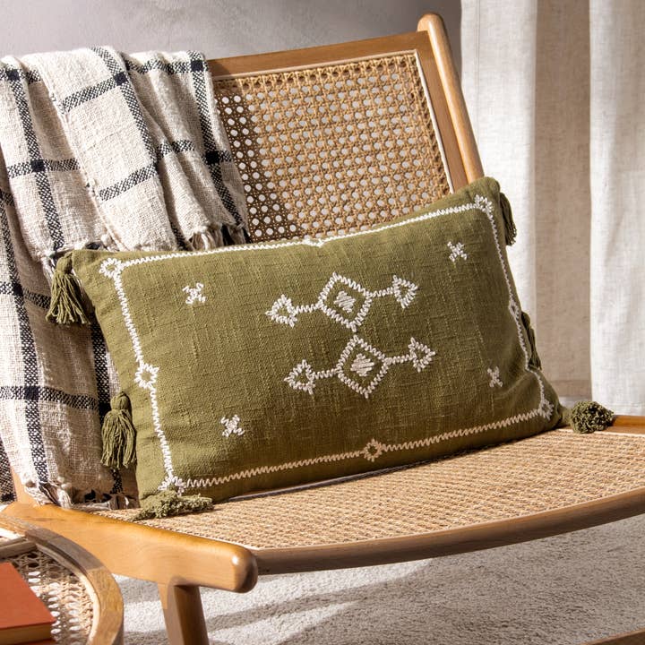 Folis Cushion Khaki for wholesale on Faire